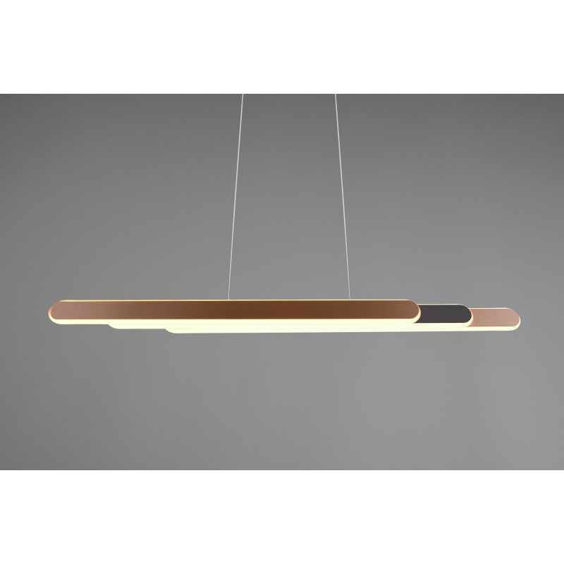 Trio Lampa wisząca LED nowoczesna HELIOS 343310365 brązowy i odcienie brązu