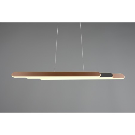 Trio Lampa wisząca LED nowoczesna HELIOS 343310365 brązowy i odcienie brązu