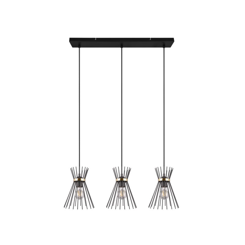 RL Lampa wisząca nowoczesna ROD R31533080 czarny, złoty i odcienie złota