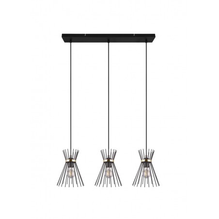 RL Lampa wisząca nowoczesna ROD R31533080 czarny, złoty i odcienie złota