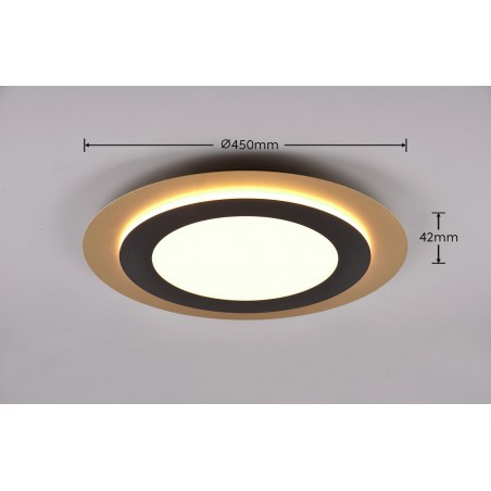 Trio Lampa natynkowa LED MORGAN 641519280 czarny, złoty i odcienie złota