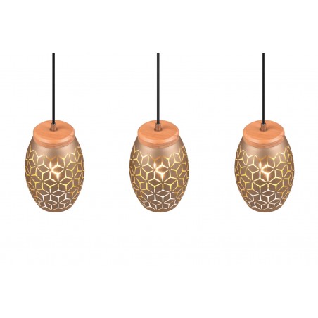 RL Lampa wisząca nowoczesna BIDAR R31573065 brązowy i odcienie brązu