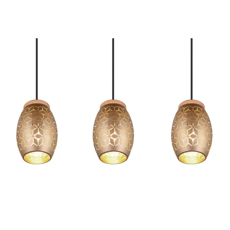 RL Lampa wisząca nowoczesna BIDAR R31573065 brązowy i odcienie brązu