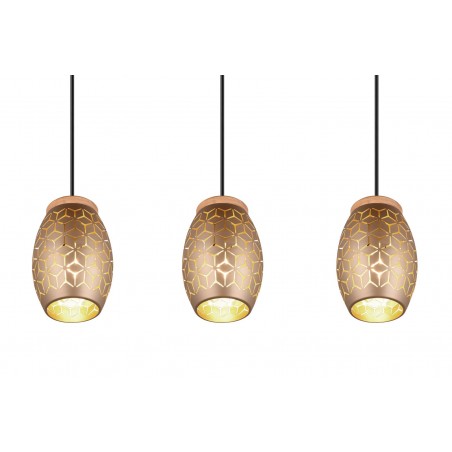 RL Lampa wisząca nowoczesna BIDAR R31573065 brązowy i odcienie brązu