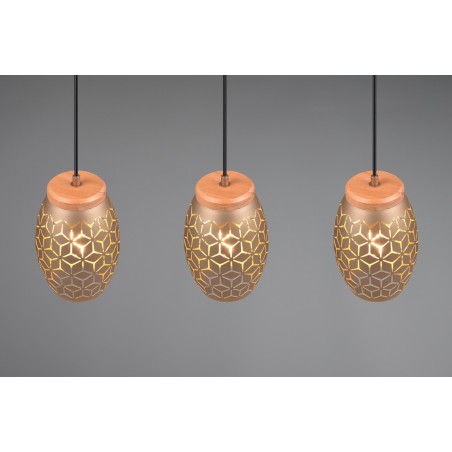 RL Lampa wisząca nowoczesna BIDAR R31573065 brązowy i odcienie brązu
