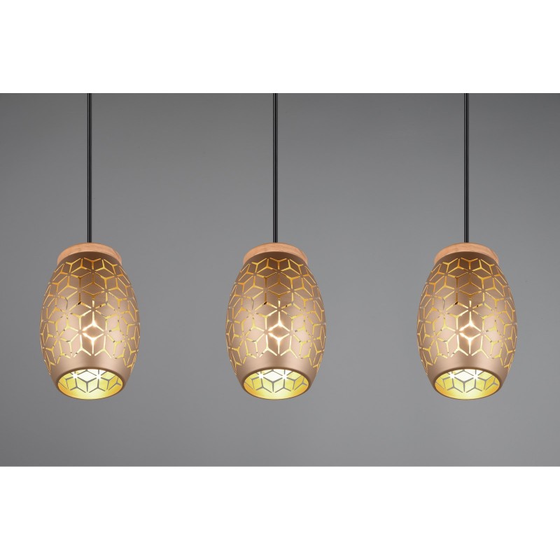 RL Lampa wisząca nowoczesna BIDAR R31573065 brązowy i odcienie brązu