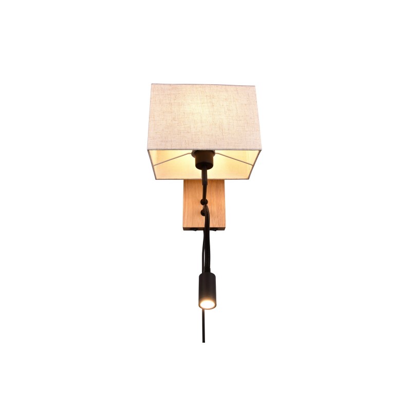 Trio Kinkiet NILAM 212870236 drewno jasne i ciemne, biały