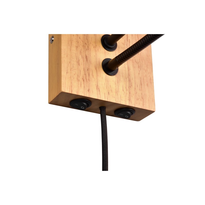 Trio Kinkiet NILAM 212870236 drewno jasne i ciemne, biały