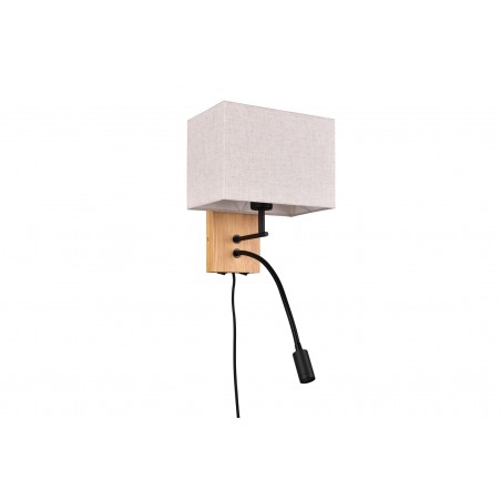 Trio Kinkiet NILAM 212870236 drewno jasne i ciemne, biały