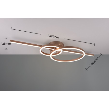 Trio Lampa natynkowa LED MONTILLA 643010365 brązowy i odcienie brązu