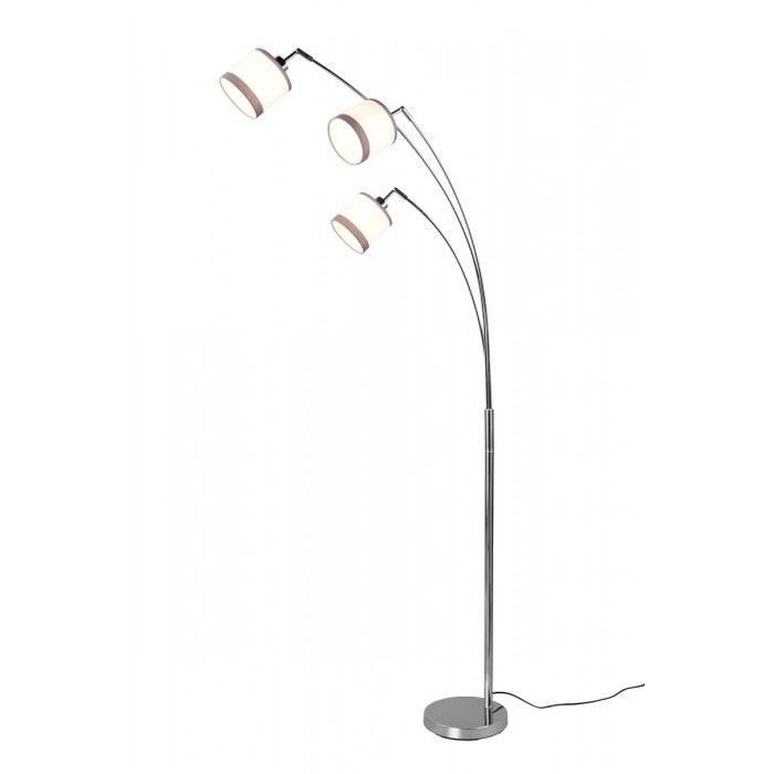 RL Lampa podłogowa DAVOS R41553006 srebrny i odcienie srebra, biały