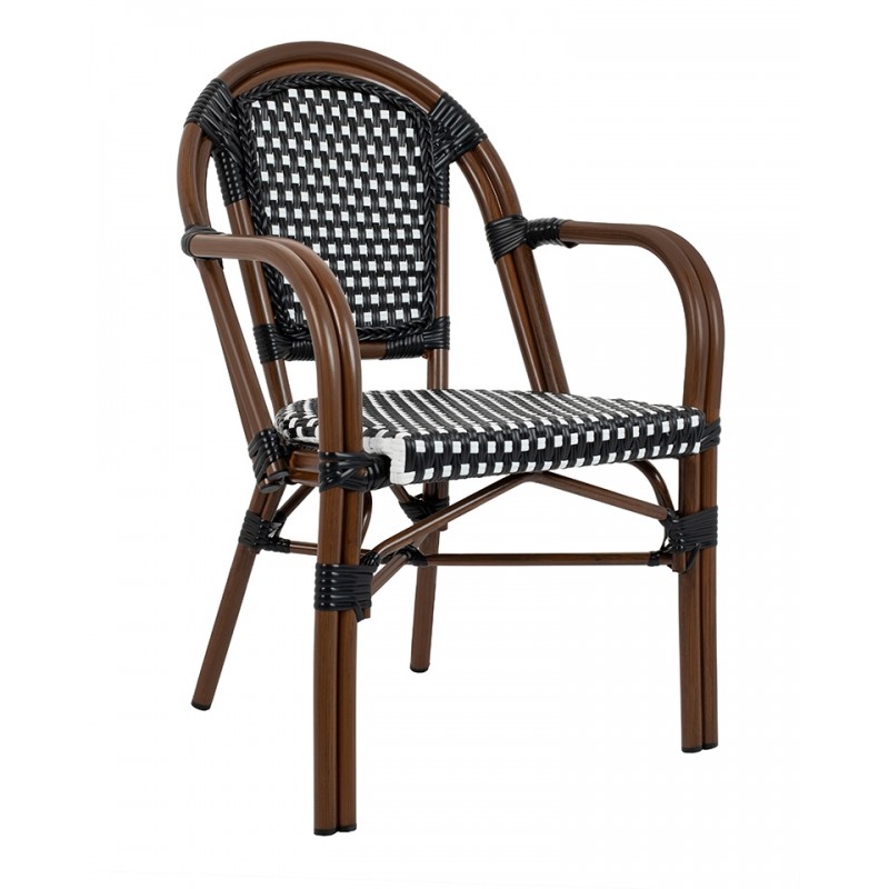 Krzesło CAFE PARIS brązowe rattan