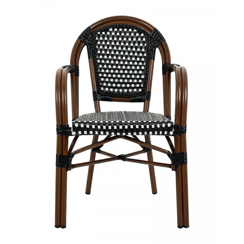 Krzesło CAFE PARIS brązowe rattan