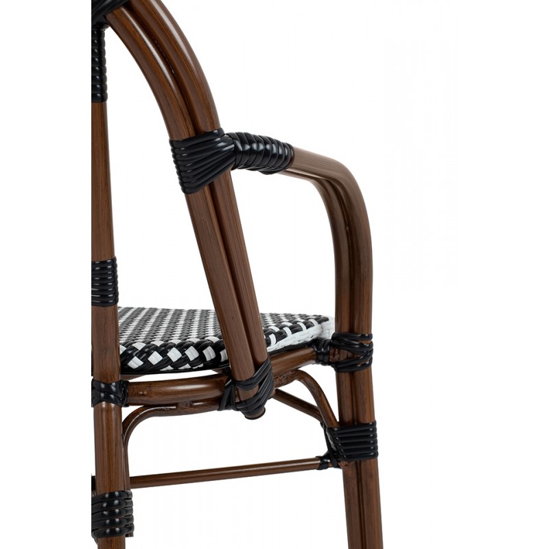 Krzesło CAFE PARIS brązowe rattan