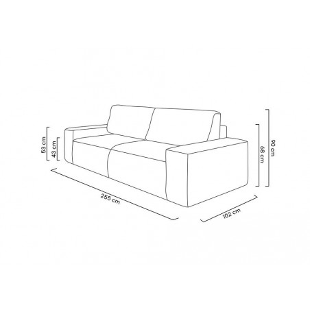 Sofa PILLOW jasny szary