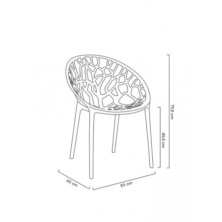 MODESTO krzesło KORAL czarne - polipropylen