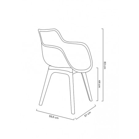 Krzesło LANDI białe - polipropylen