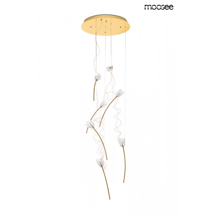 MOOSEE lampa wisząca TULIPPE 7 DISC złota
