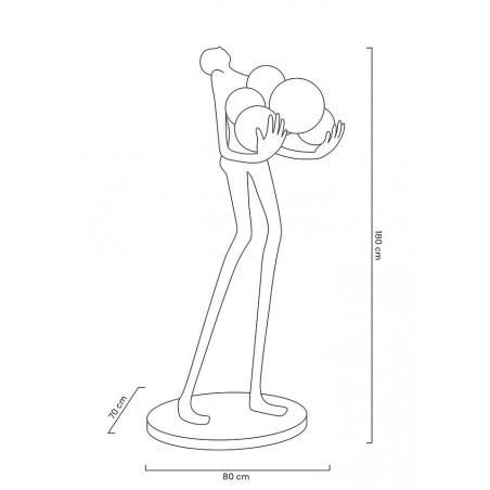 MOOSEE lampa podłogowa HUMAN czarna