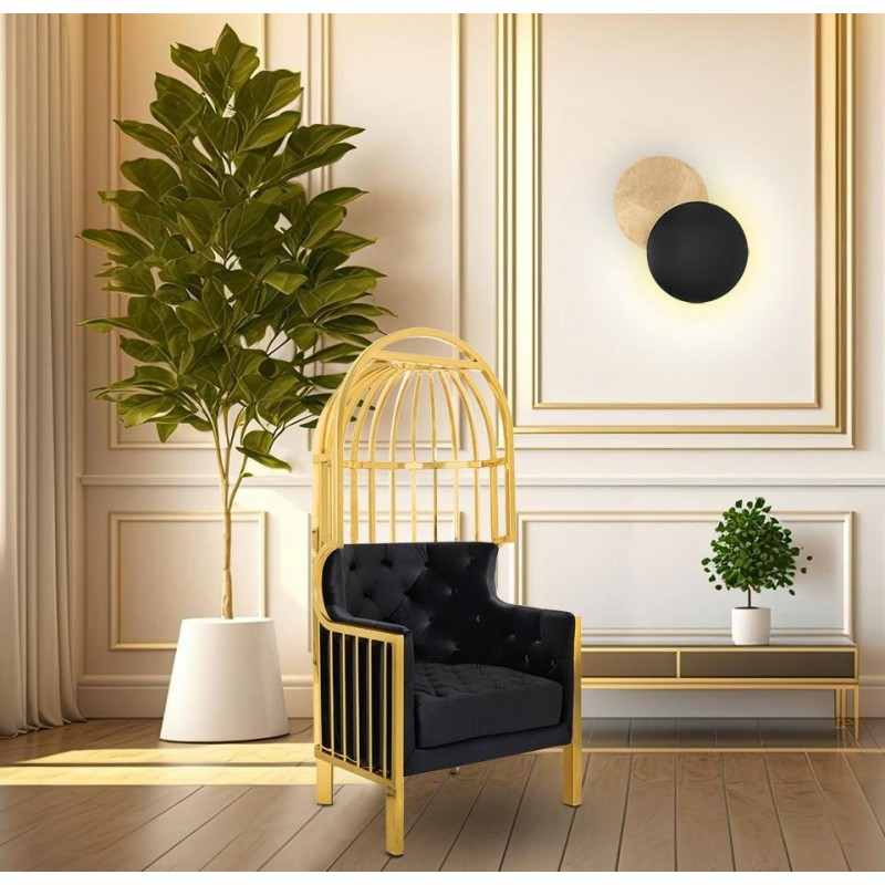 MOOSEE lampa ścienna ECLISE złota / czarna