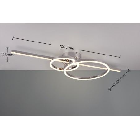 Trio Lampa natynkowa LED MONTILLA 643010306 srebrny i odcienie srebra