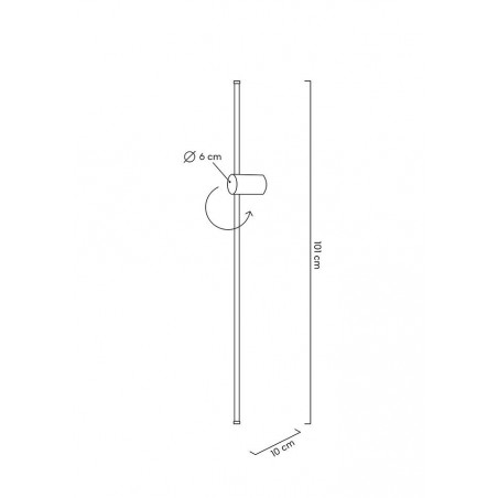 MOOSEE lampa ścienna OMBRE 100 czarna