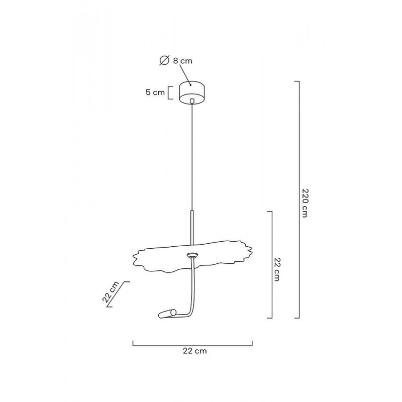 MOOSEE lampa wisząca LEAFS złota