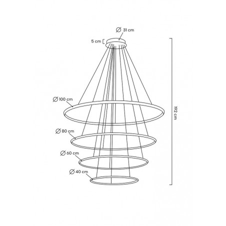 MOOSEE lampa wisząca RING SLIM M złota