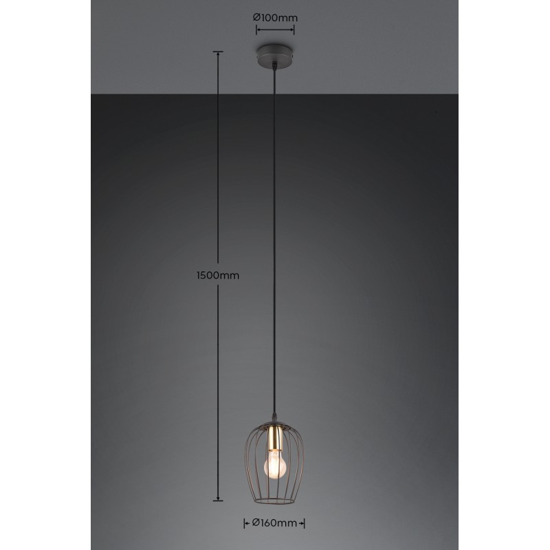 RL Lampa wisząca nowoczesna GRID R31371032 czarny