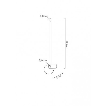 MOOSEE lampa ścienna OMBRE 80 czarna
