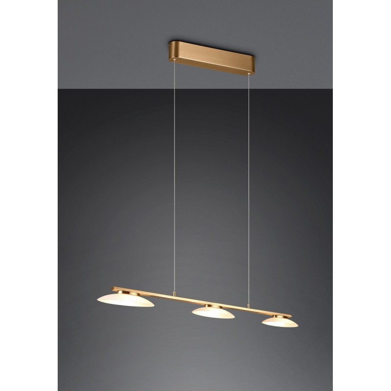 Trio Lampa wisząca LED nowoczesna MERTON 343610308 złoty i odcienie złota