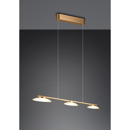 Trio Lampa wisząca LED nowoczesna MERTON 343610308 złoty i odcienie złota