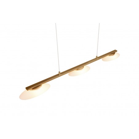 Trio Lampa wisząca LED nowoczesna MERTON 343610308 złoty i odcienie złota