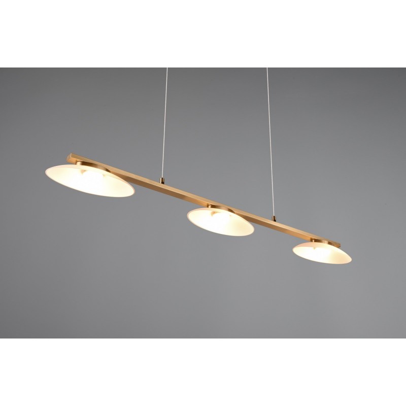 Trio Lampa wisząca LED nowoczesna MERTON 343610308 złoty i odcienie złota