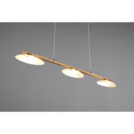 Trio Lampa wisząca LED nowoczesna MERTON 343610308 złoty i odcienie złota