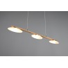 Trio Lampa wisząca LED nowoczesna MERTON 343610308 złoty i odcienie złota