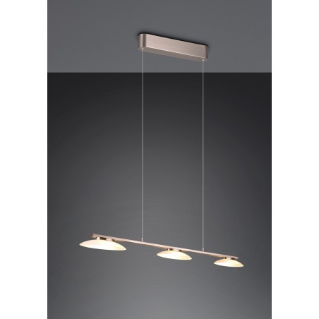 Trio Lampa wisząca LED nowoczesna MERTON 343610307 srebrny i odcienie srebra
