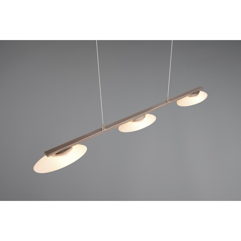 Trio Lampa wisząca LED nowoczesna MERTON 343610307 srebrny i odcienie srebra