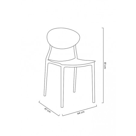 MODESTO krzesło FLEX morskie - polipropylen