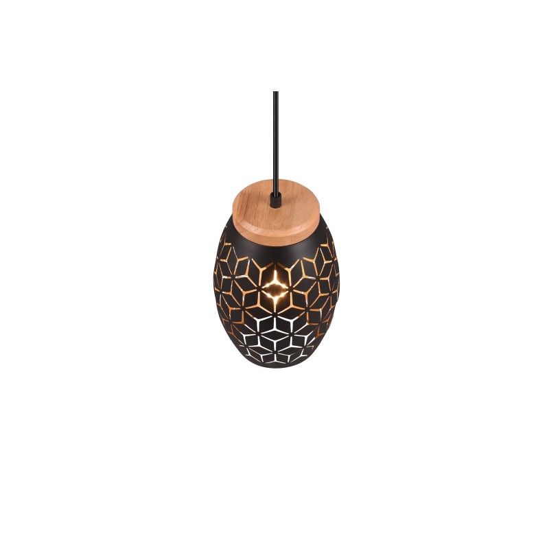 RL Lampa wisząca nowoczesna BIDAR R31571080 czarny, złoty i odcienie złota