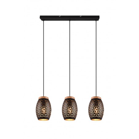 RL Lampa wisząca nowoczesna BIDAR R31573080 czarny, złoty i odcienie złota