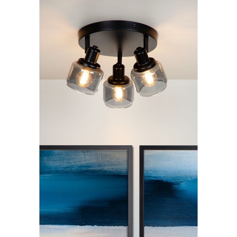 Lucide Reflektor sufitowy BJORN 77979/13/30 czarny, szary i odcienie szarości