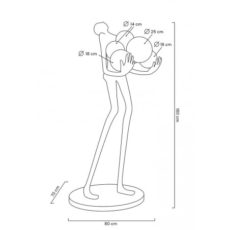 MOOSEE lampa podłogowa HUMAN czarna