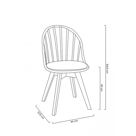 MODESTO krzesło ALBERT czarne - polipropylen, ekoskóra, drewno bukowe