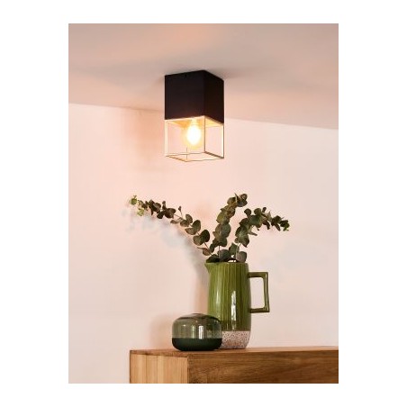 Lucide Lampa natynkowa RIXT 21120/01/30 czarny, złoty i odcienie złota