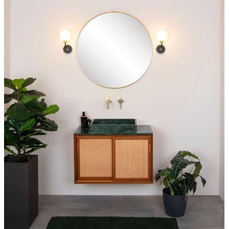 Lucide Lampa łazienkowa ścienna BEREND 30265/01/30 czarny, złoty i odcienie złota