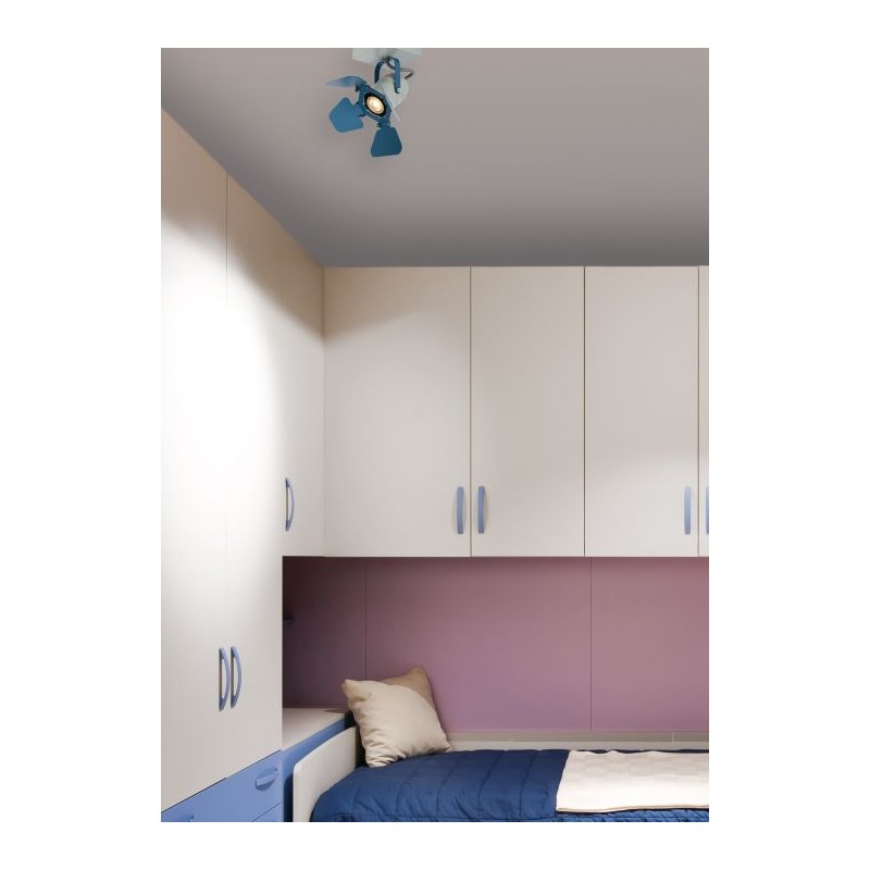 Lucide Reflektor sufitowy PICTO 17997/01/35 niebieski, szary i odcienie szarości