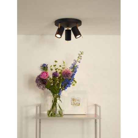 Lucide Reflektor sufitowy GRONY 17998/15/30 czarny, złoty i odcienie złota