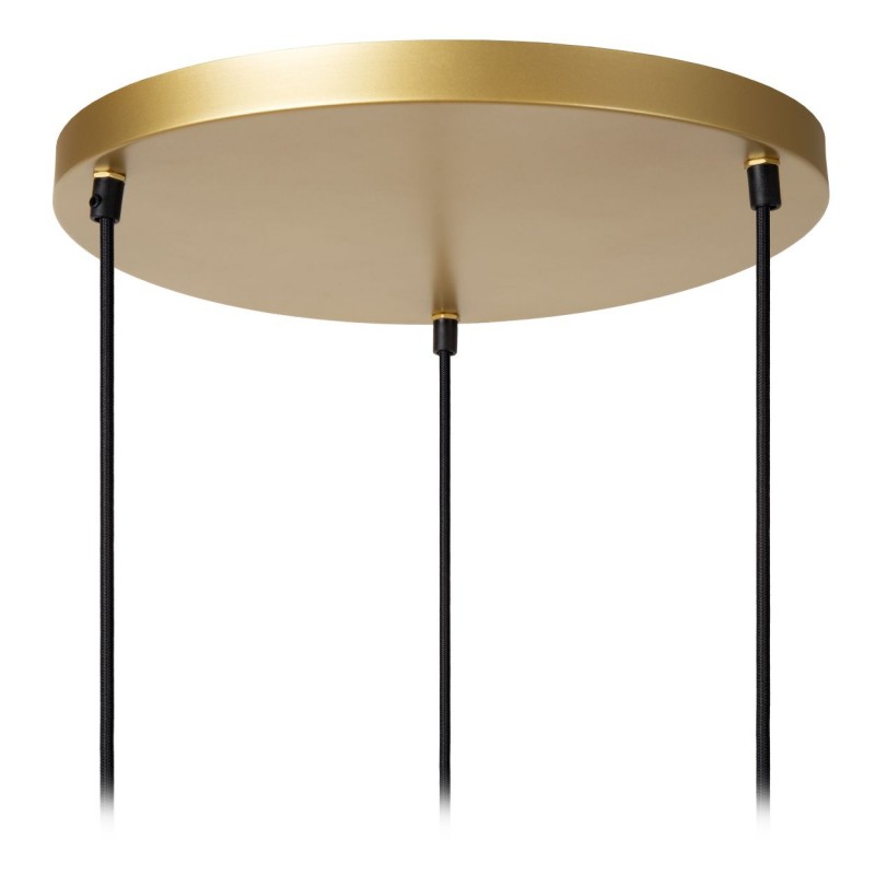 Lucide Lampa wisząca nowoczesna TASMAN 10420/03/72 drewno jasne i ciemne, złoty i odcienie złota