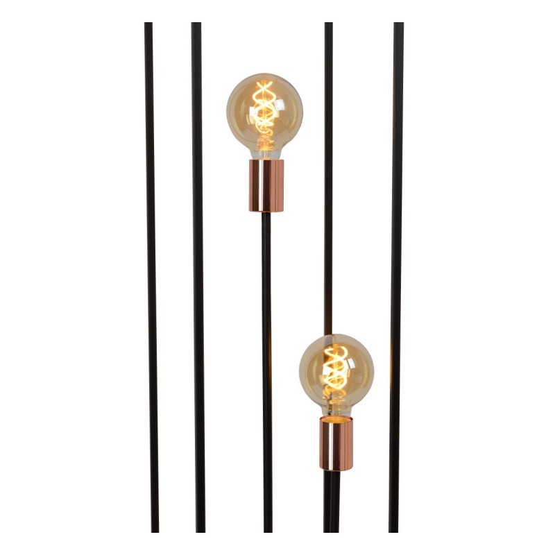 Lucide Lampa podłogowa ARTHUR 08724/03/30 czarny, miedziany